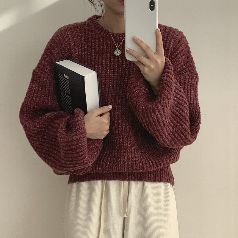 【🍷Christmas &amp; New Year PICK】Cream Puff Pastry Knit Top