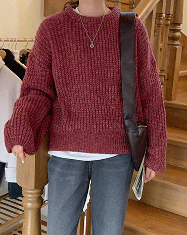 【🍷Christmas &amp; New Year PICK】Cream Puff Pastry Knit Top