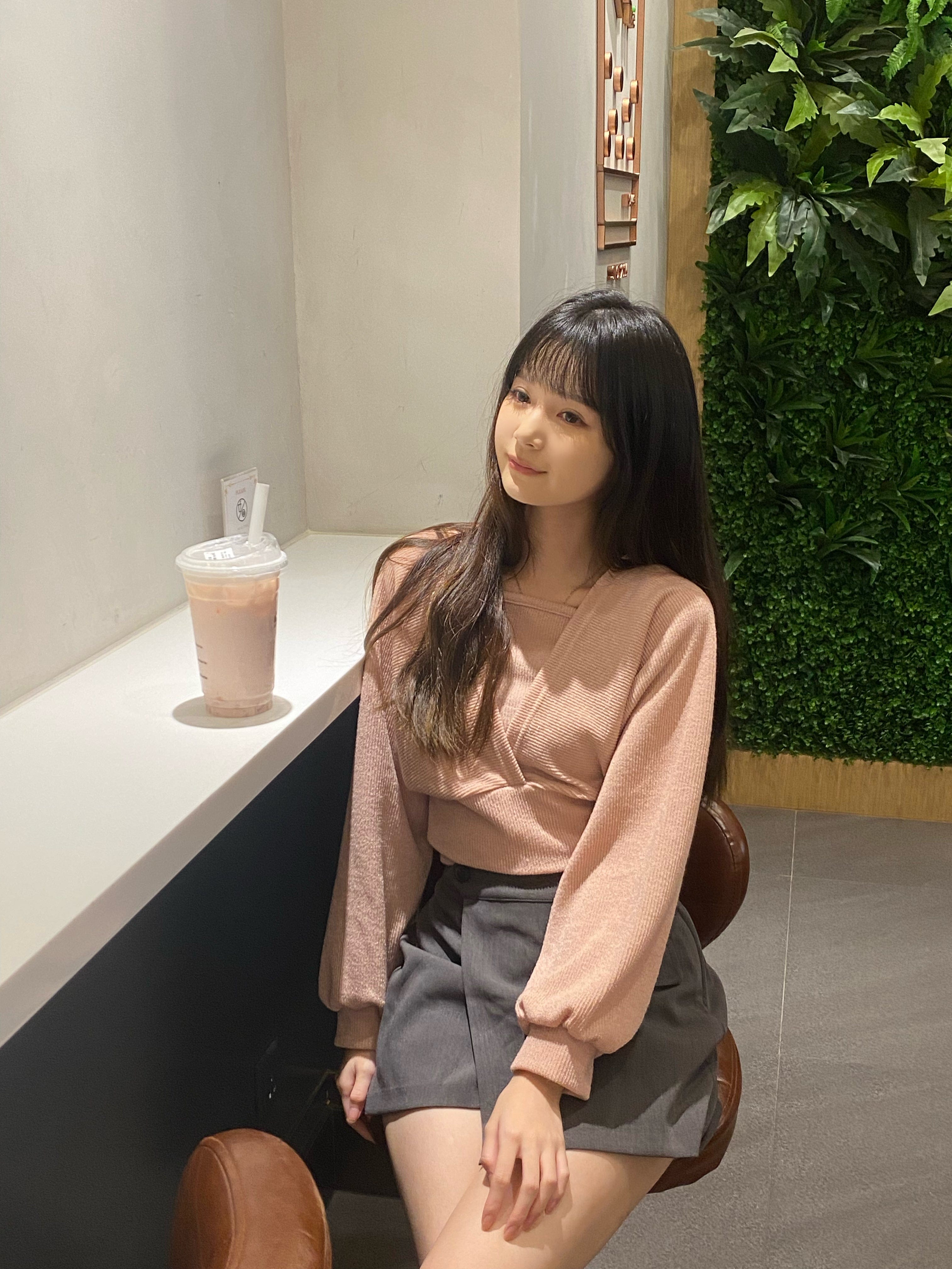 Subtle Off-Shoulder Long-Sleeve Set