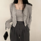 Refreshing vest and cardigan two-piece set