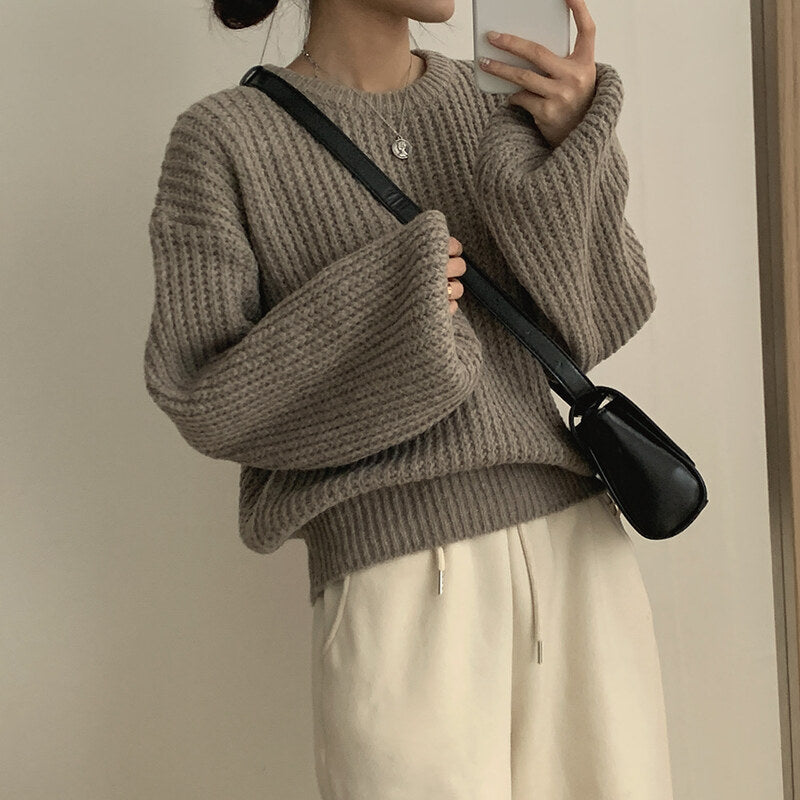【🍷Christmas &amp; New Year PICK】Cream Puff Pastry Knit Top