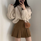 【🍷Christmas &amp; New Year PICK】Double-button collar cable knit top