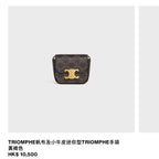 (In Stock) CELINE TRIOMPHE Mini Triomphe Handbag in Canvas and Calfskin