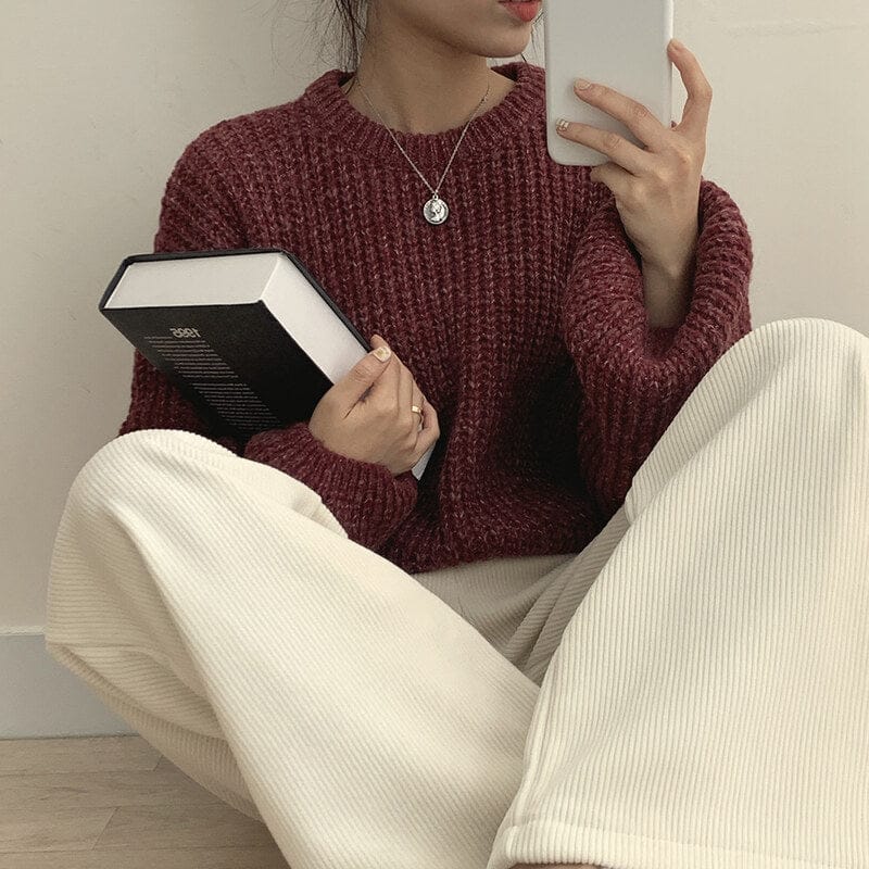 【🍷Christmas &amp; New Year PICK】Cream Puff Pastry Knit Top