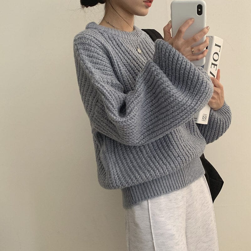【🍷Christmas &amp; New Year PICK】Cream Puff Pastry Knit Top