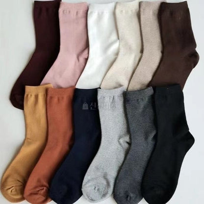 現貨！韓國純棉素色短襪(不計包郵)