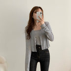 Refreshing vest and cardigan two-piece set