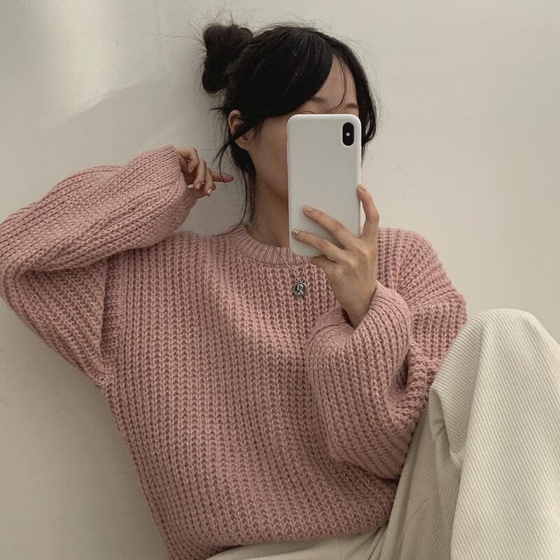 【🍷Christmas &amp; New Year PICK】Cream Puff Pastry Knit Top