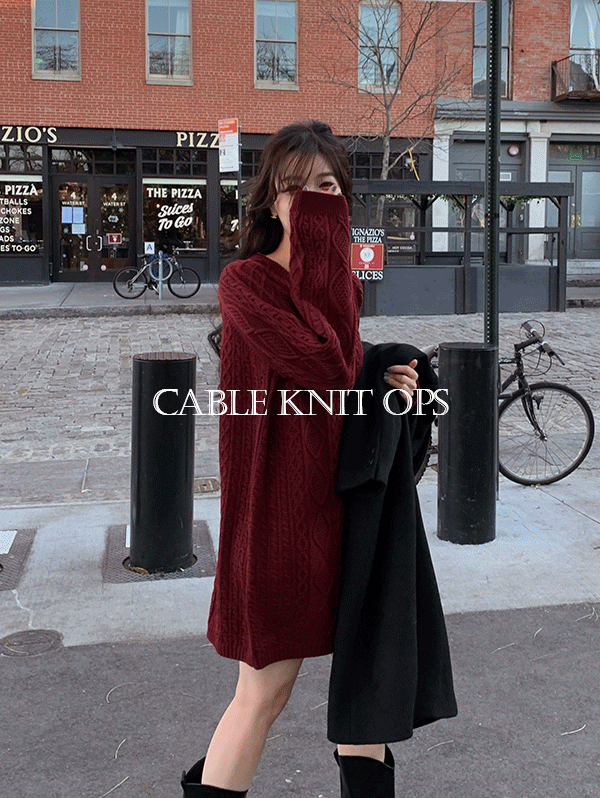 Korean website MADE - Suitable for Christmas and New Year! CABLE KNIT OPS