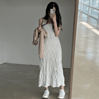 Ruffled camisole maxi dress