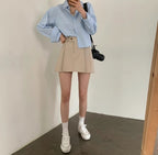 Y2K高腰單扣迷你裙