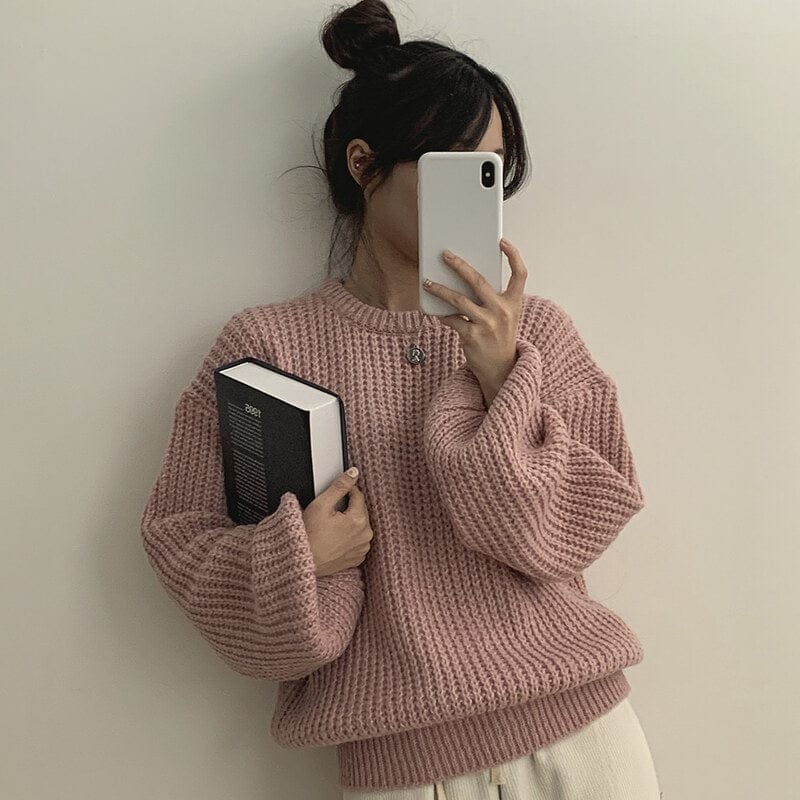 【🍷Christmas &amp; New Year PICK】Cream Puff Pastry Knit Top