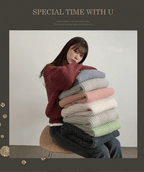 【🍷Christmas &amp; New Year PICK】Cream Puff Pastry Knit Top