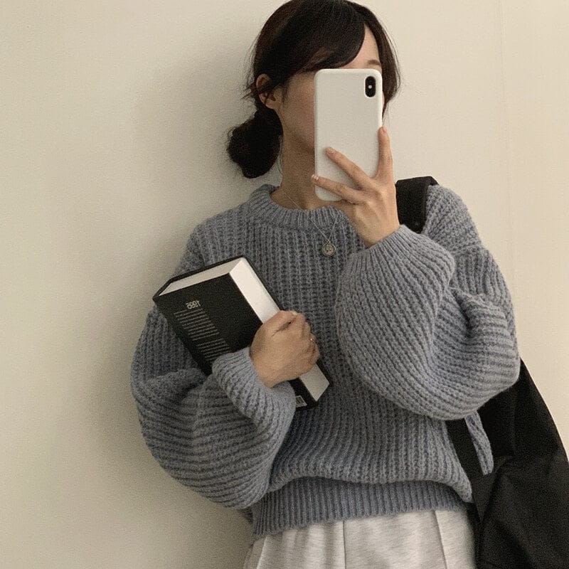 【🍷Christmas &amp; New Year PICK】Cream Puff Pastry Knit Top