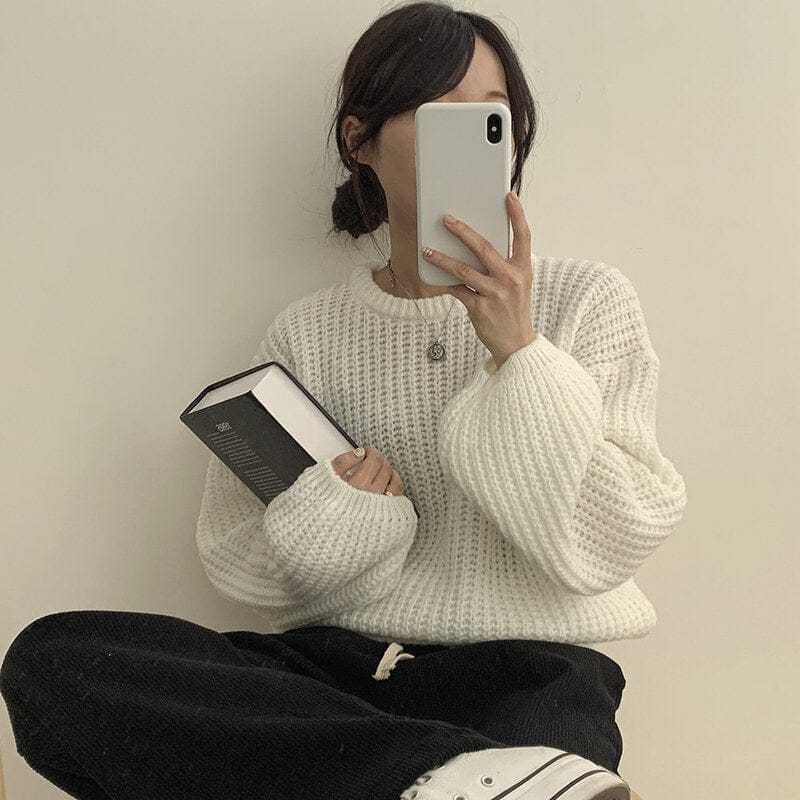 【🍷Christmas &amp; New Year PICK】Cream Puff Pastry Knit Top