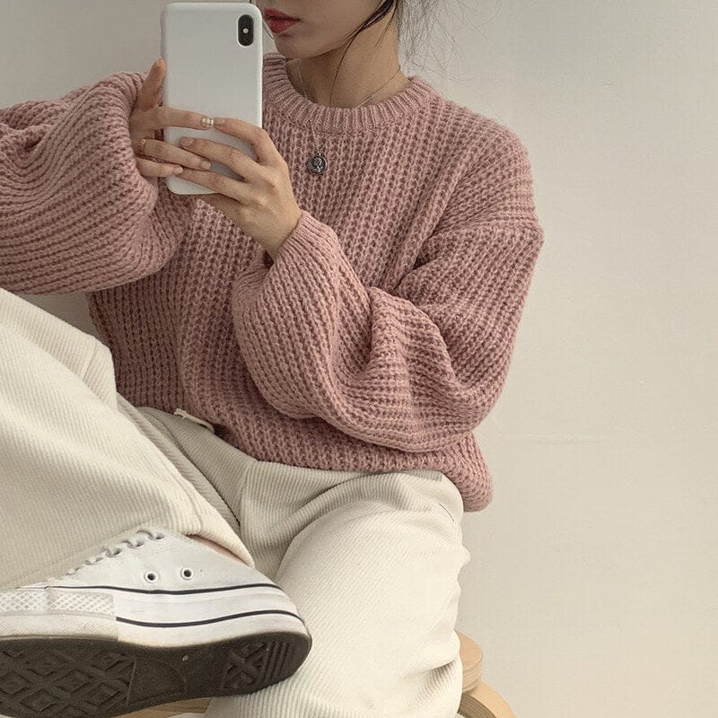 【🍷Christmas &amp; New Year PICK】Cream Puff Pastry Knit Top