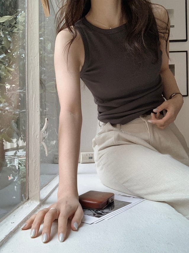 Korean website homemade simple slim-fit vest 