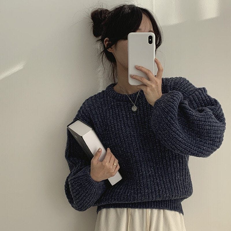 【🍷Christmas &amp; New Year PICK】Cream Puff Pastry Knit Top