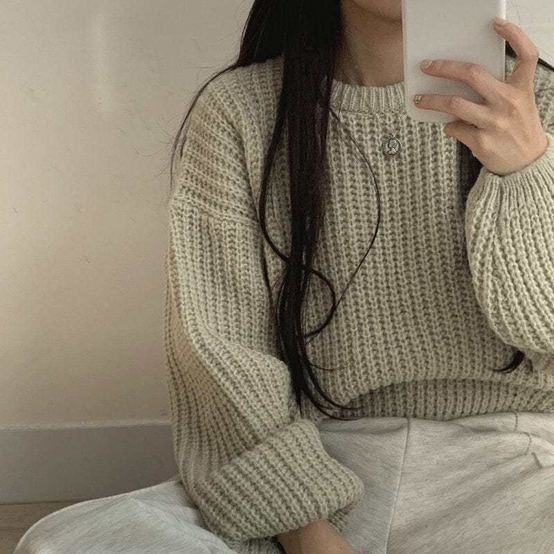 【🍷Christmas &amp; New Year PICK】Cream Puff Pastry Knit Top