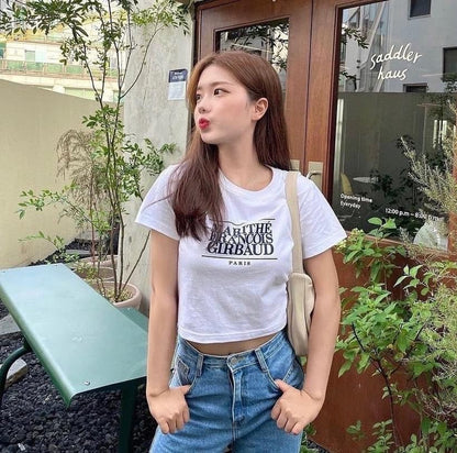 Marithe W CLASSIC LOGO CROP TEE(Wendy同款)