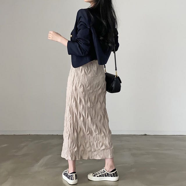 Ruffled camisole maxi dress