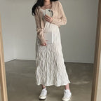 Ruffled camisole maxi dress