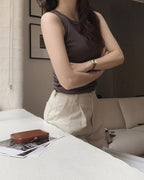 Korean website homemade simple slim-fit vest 