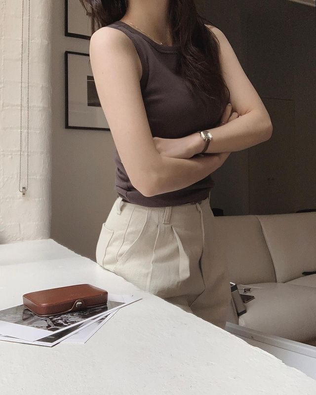 Korean website homemade simple slim-fit vest 