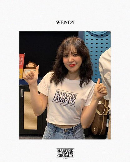 Marithe W CLASSIC LOGO CROP TEE(Wendy同款)