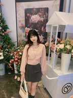 Subtle Off-Shoulder Long-Sleeve Set