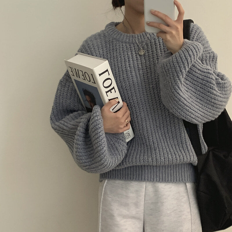 【🍷Christmas &amp; New Year PICK】Cream Puff Pastry Knit Top