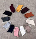 Korean pure cotton plain short socks