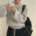 【🍷Christmas &amp; New Year PICK】Cream Puff Pastry Knit Top