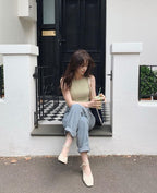 Korean website homemade simple slim-fit vest 