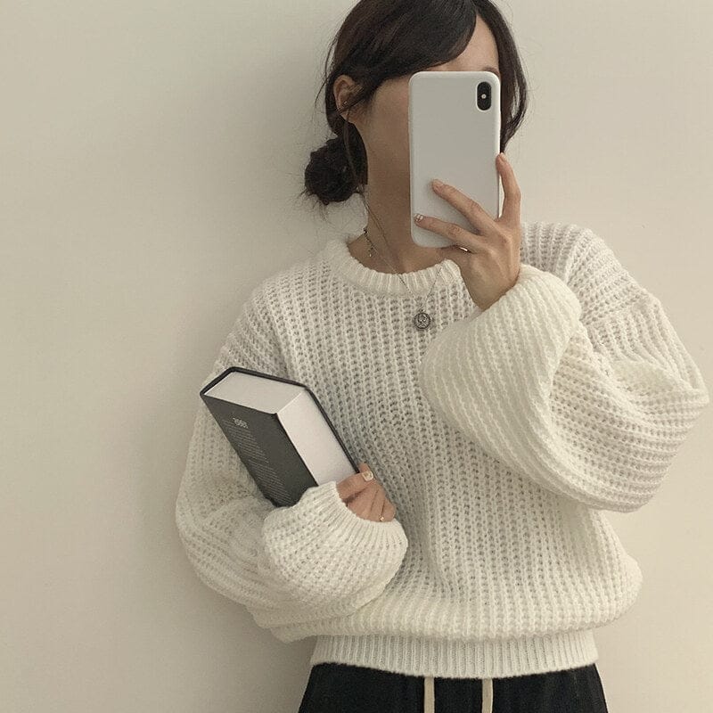 【🍷Christmas &amp; New Year PICK】Cream Puff Pastry Knit Top