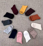 Korean pure cotton plain short socks