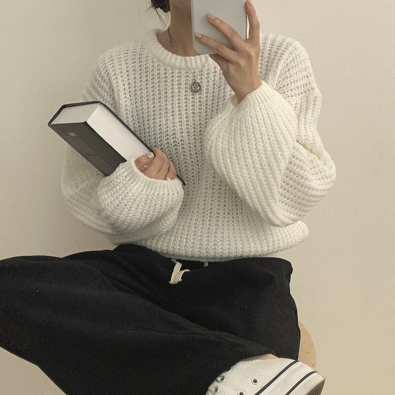 【🍷Christmas &amp; New Year PICK】Cream Puff Pastry Knit Top