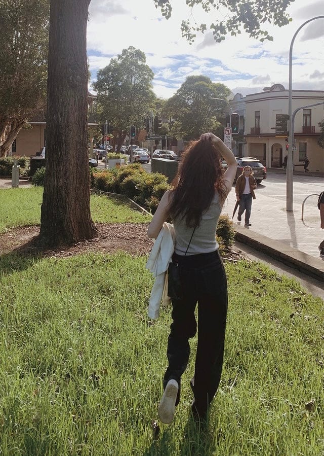 韓網自家製簡約修身背心