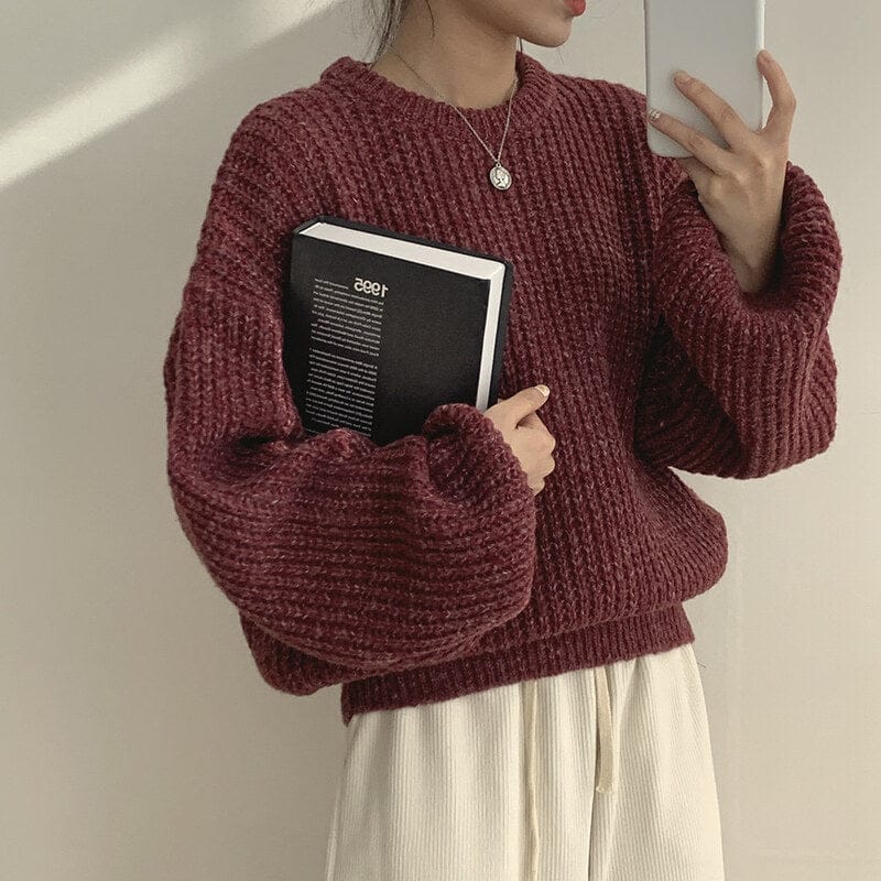【🍷Christmas &amp; New Year PICK】Cream Puff Pastry Knit Top