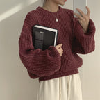 【🍷Christmas &amp; New Year PICK】Cream Puff Pastry Knit Top