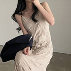 Ruffled camisole maxi dress