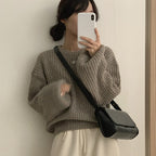 【🍷Christmas &amp; New Year PICK】Cream Puff Pastry Knit Top