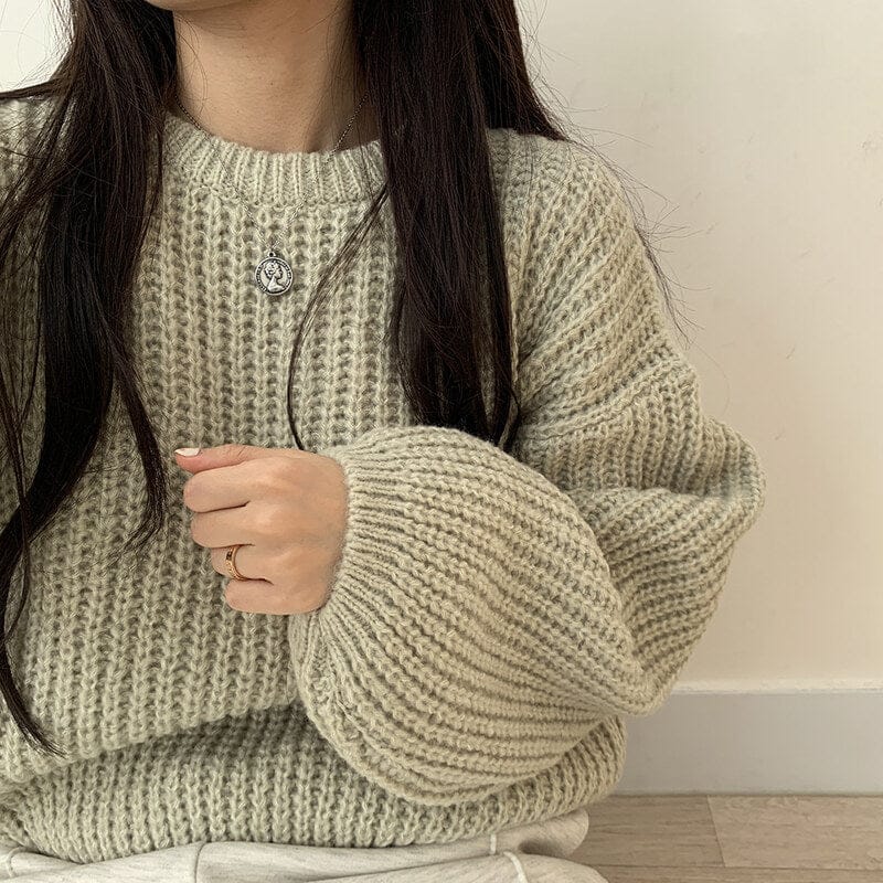 【🍷Christmas &amp; New Year PICK】Cream Puff Pastry Knit Top